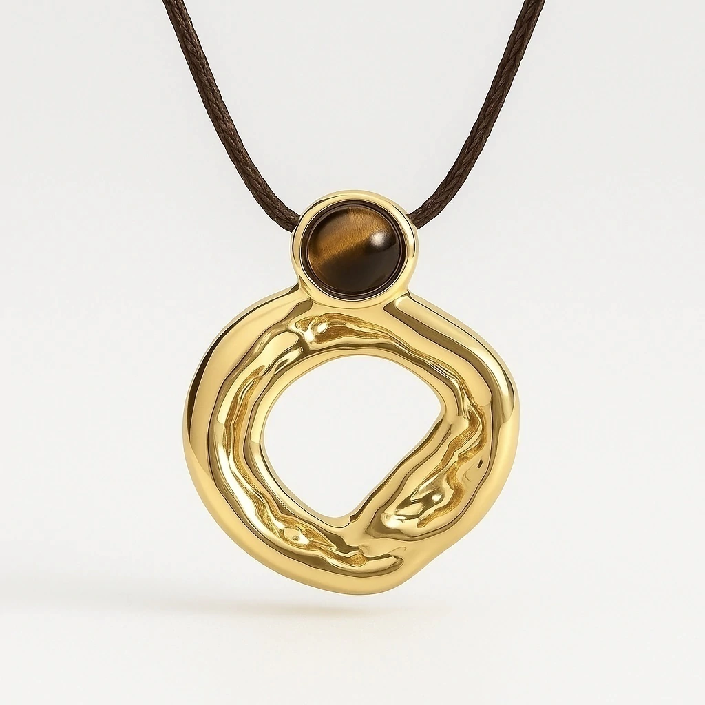 COLLAR CORDON NATURE OJO DE TIGRE BS (2951)