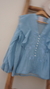 EDEN - Blusa de tencel con volados, manga globo.