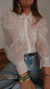 Camisa FIORELA con Apliques de Flores - tienda online