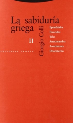 LA SABIDURIA GRIEGA II