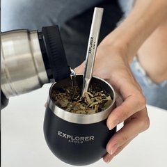 Mate Térmico - Negro - Lavanda - Tienda Sustentable