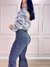 Cropped feminino de cetim com detalhe frontal - Loja Loanita - Roupas femininas