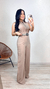 Macacão Feminino Marrant Com Cinto Ivone Nude - Loja Loanita - Roupas femininas