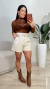 Short Feminino Courino Com Cinto Jasmin - Loja Loanita - Roupas femininas