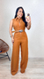Macacão Feminino Marrant Com Cinto Ivone Caramelo - comprar online