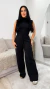 CONJUNTO ESMERALDA CALÇA E BLUSA FEMININO PRETO