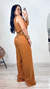 Macacão Feminino Marrant Com Cinto Ivone Caramelo - Loja Loanita - Roupas femininas