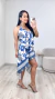 Vestido Feminino Estampado Assimétrico Ana Azul - comprar online