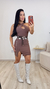 Vestido Feminino Curto Marilia Marrom - loja online
