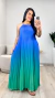Imagem do Vestido Feminino Plissado Degrade Juliana Azul