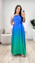 Vestido Feminino Plissado Degrade Juliana Azul - comprar online