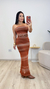 Vestido Feminino Tomara Que Caia Midi Katia Marrom - Loja Loanita - Roupas femininas