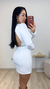 Imagem do Vestido Feminino Alfaiataria Curto Manga Longa Delina Branco