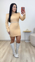 Imagem do Vestido Feminino Alfaiataria Curto Manga Longa Delina Nude