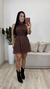 Vestido Feminino Curto Tule Rodado Luna Marrom na internet