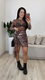 Imagem do Conjunto Feminino Body e Saia Tule Estampado Lua Onça