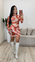 Conjunto Feminino Body e Saia Tule Estampado Lua