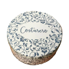 Lata Costurero Flores azules en internet