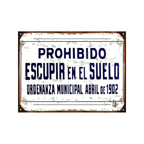 Prohibido escupir en el suelo