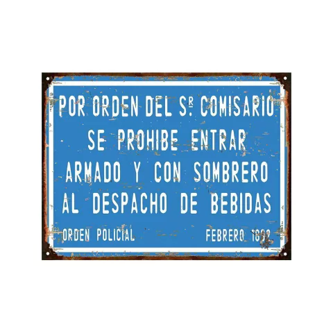 Por orden del comisario se prohibe entrar armado
