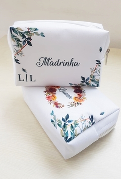 Necessaire Personalizada Terracota com Verde - Atelie Patily