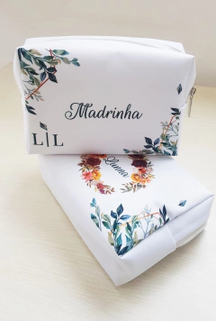 Necessaire Personalizada Terracota com Verde - Atelie Patily