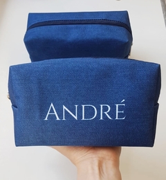 Necessaire Personalizada Imitação Jeans