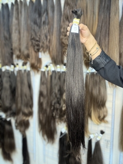 CABELO CASTANHO NATURAL 70CM e 150Gramas - ETIQUETA PRATA - comprar online