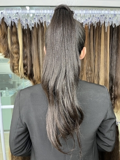 RABO DE CAVALO CABELO HUMANO CASTANHO - Cabelo Mais Estética