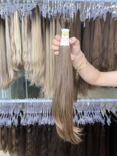 CABELO LOIRO CLARÍSSIMO NATURAL 46CM 120 Gramas - EQUIQUETA DOURADA na internet
