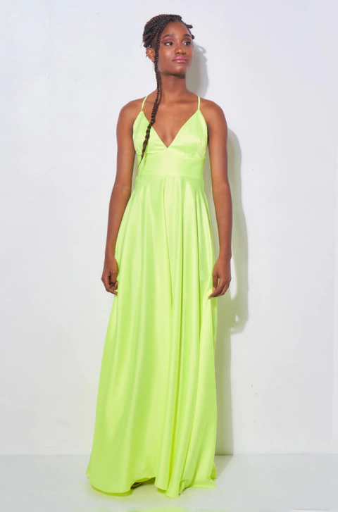 VESTIDO VERDE LIMA PAZ CORNU