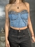 Corset Denim Bordado Importado - Shein - comprar online
