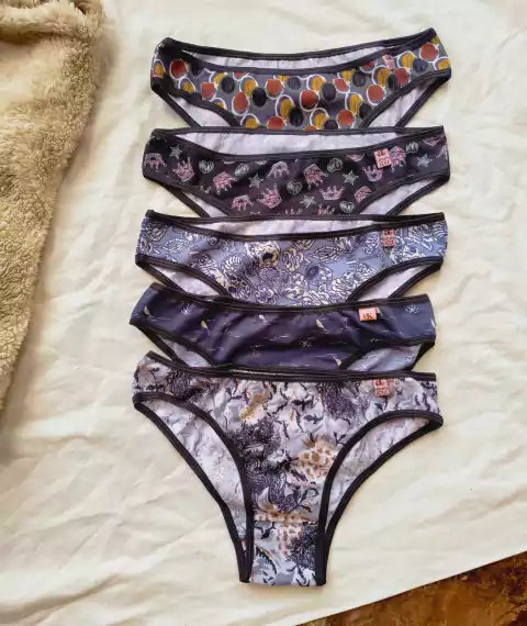 Vedetinas de algodón estampadas x3