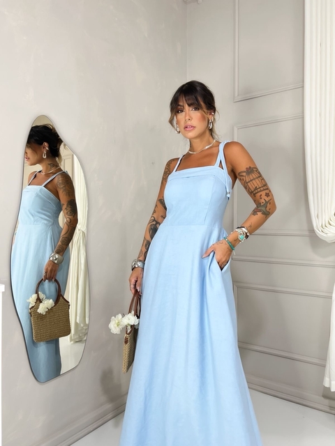 vestido azul - comprar online