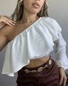Cropped babado 1 ombro - comprar online