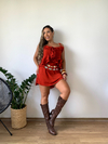 Vestido babado boho - comprar online