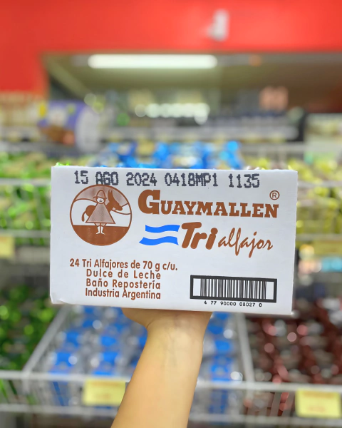 GUAYMALLEN ALFAJOR TRIPLE LECHE 24x70g (1680g)