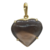 Pingente de Pedra Quartzo Fumê - Coração Garra Banhado M - Encanto das Pedras