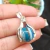 Pingente de Pedra Ágata Azul - Mãos Reiki - comprar online