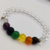 Pulseira de Pedra Cristal com 7 chakras