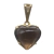 Pingente de Pedra Quartzo Fumê - Coração Garra Banhado P