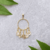 Pingente de Argola com Pedra Cristal na Cesta - Encanto das Pedras