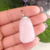 Pingente de Pedra Quartzo Rosa - Gota G na internet