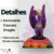 Incensário Cascata Dragão Roxo - 16x15cm - Encanto das Pedras