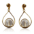 Brinco de Pedra Cristal - Argola Gota - comprar online