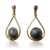 Brinco de Pedra Sodalita - Argola Gota - comprar online