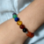 Pulseira de Pedra Ágata de Fogo com 7 chakras na internet