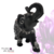 Elefante da Sorte Médio - Negro com Manta Cinza - Encanto das Pedras