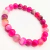 Pulseira de Pedra Ágata Rosa - Unissex