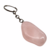 Chaveiro de Pedra Quartzo Rosa - Encanto das Pedras